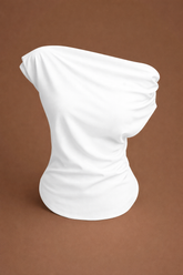 White drape tee