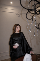 Black fur kaftan
