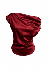 Crimson drape tee