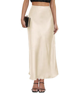 Beige midi skirt