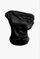 Satin drape tee