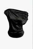 Satin drape tee