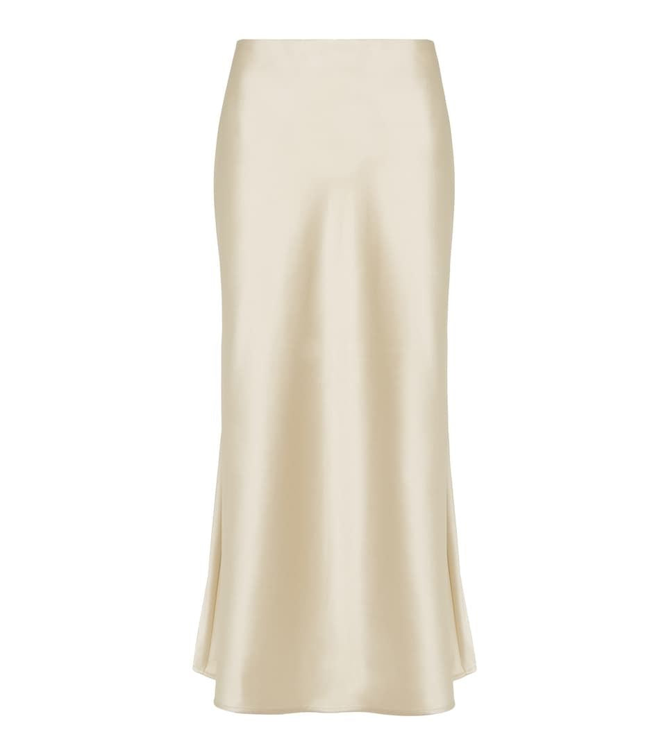 Beige midi skirt