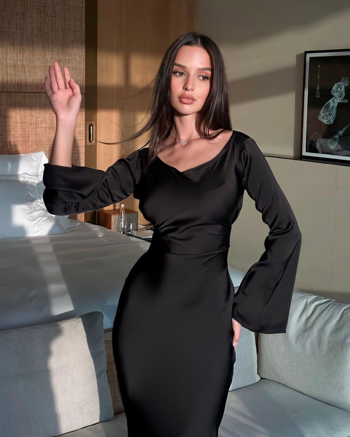 Gamine dress black