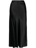 Satin midi skirt