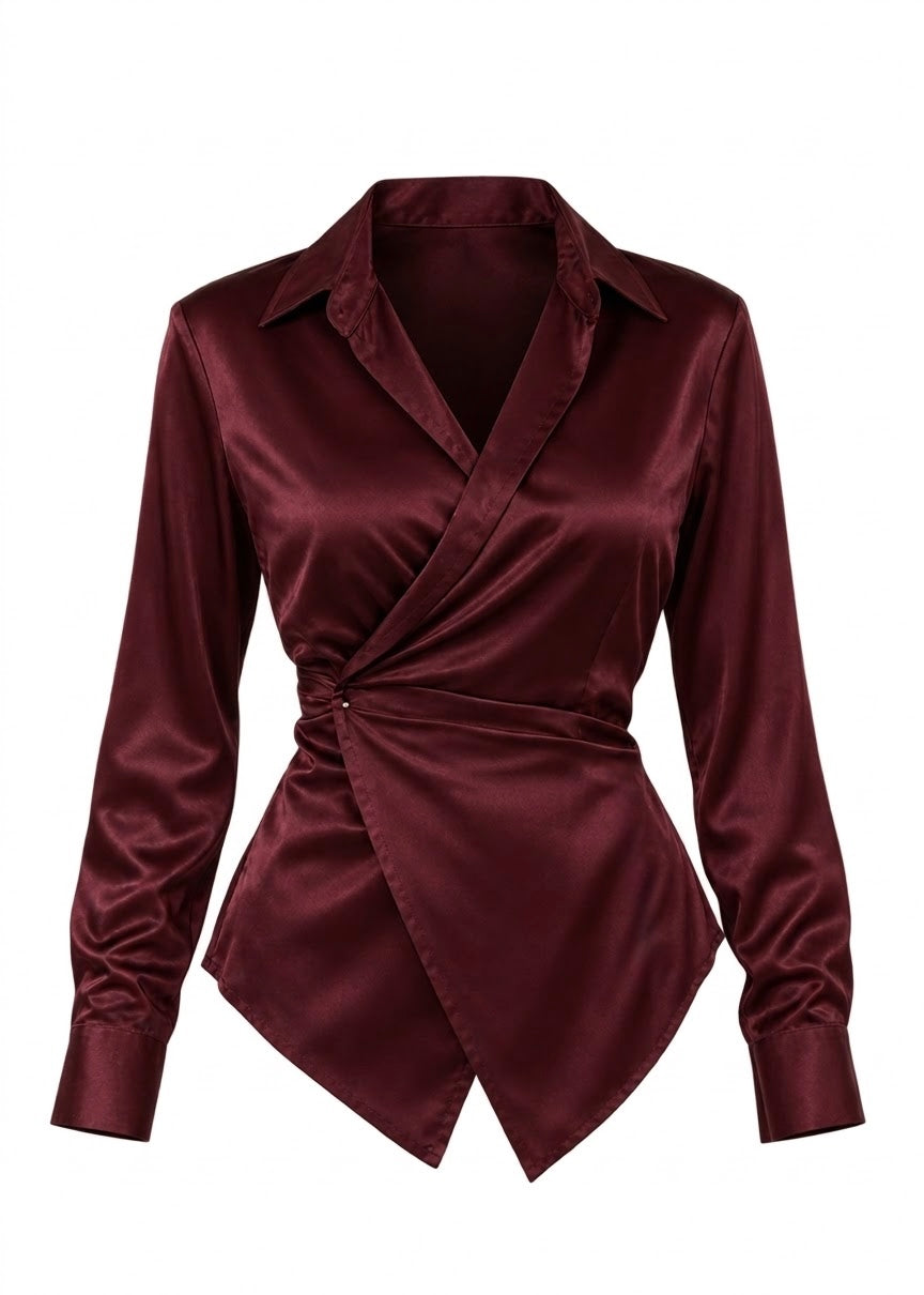 Rouge Silk Shirt