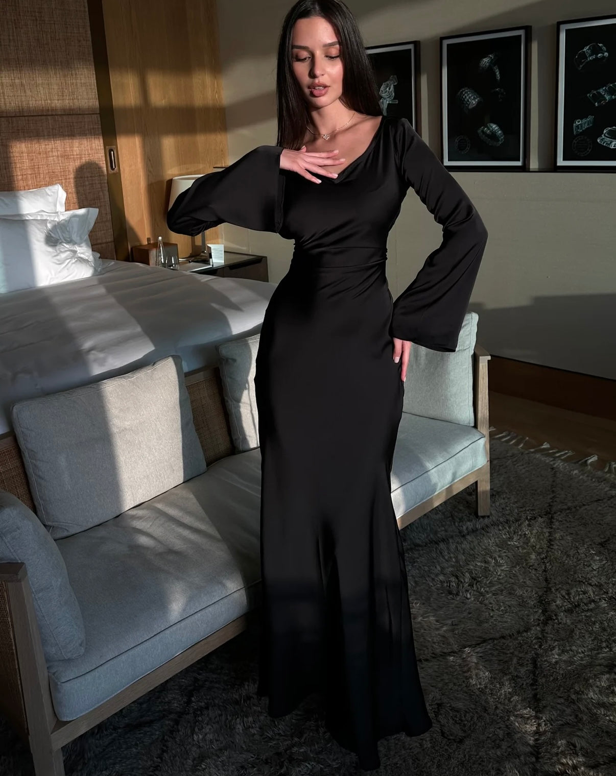 Gamine dress black