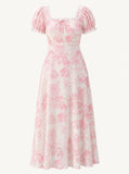 Pink floral summer dress