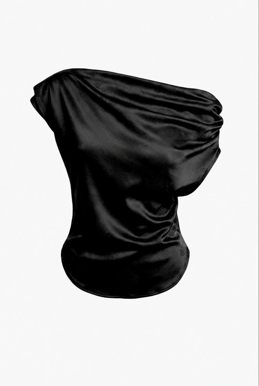 Satin drape tee