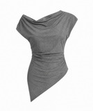 Asymmetrical tee Grey
